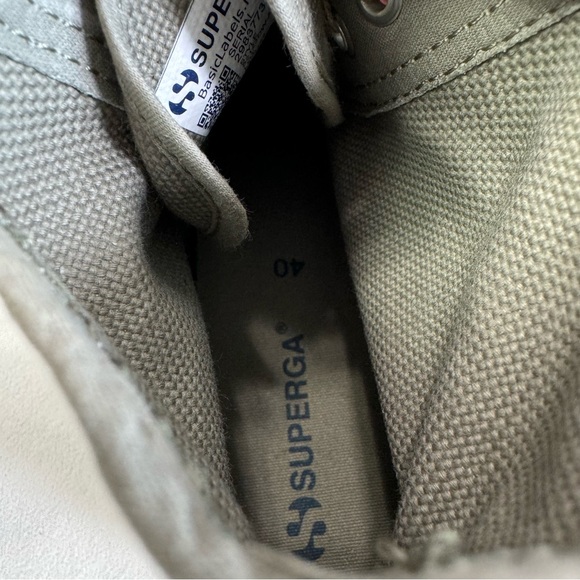 Superga 2708 Hi Top Tank Platform Sneakers Safari Green/ Favorio/ Milky Size 9 - Picture 13 of 16